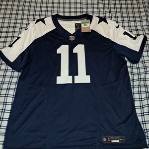 Nike Vapor FUSE Limited #11 Micah Psrsons Men's Dark Blue/White XL Jersey